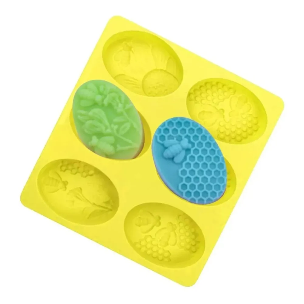 Molde de Silicón 6 Óvalos Sellado de Abejas - Imagen 4