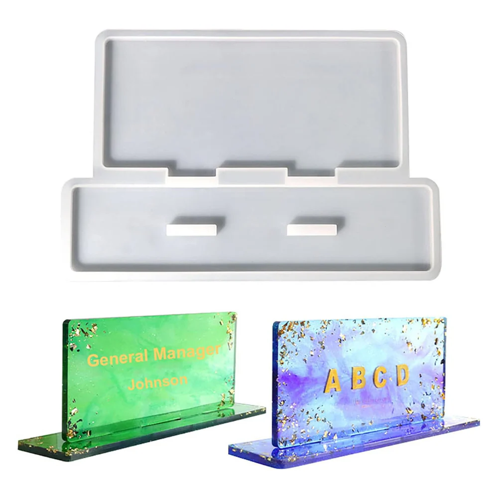 Molde Rectangular Letreros Placa para Resina, Molde de SIlicón