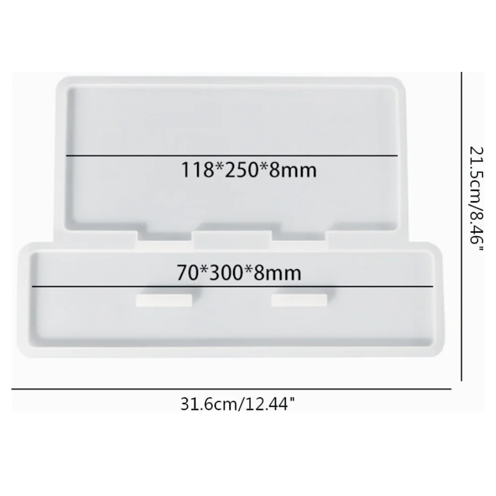 Molde Rectangular Letreros Placa para Resina, Molde de SIlicón - Imagen 5