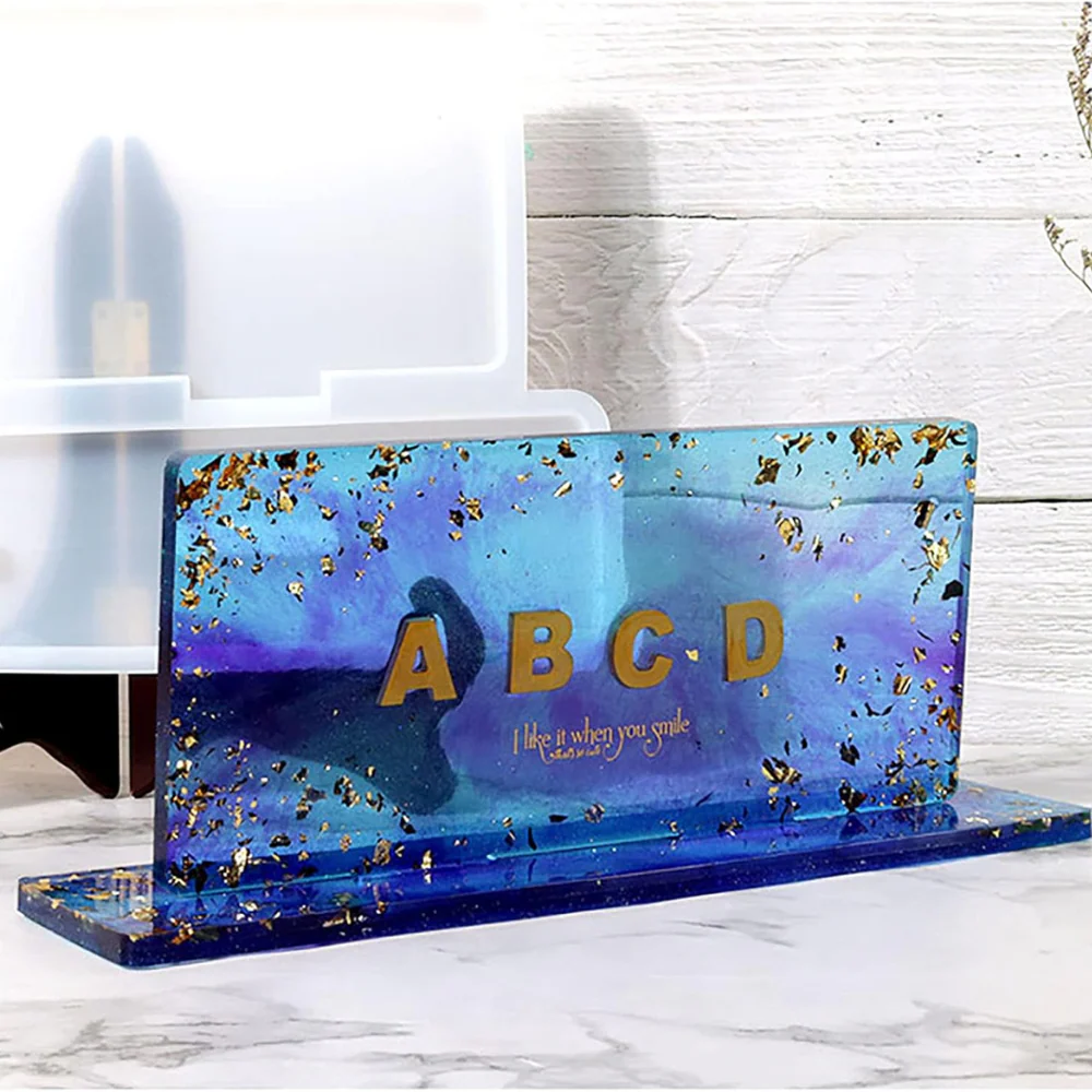 Molde Rectangular Letreros Placa para Resina, Molde de SIlicón - Imagen 2