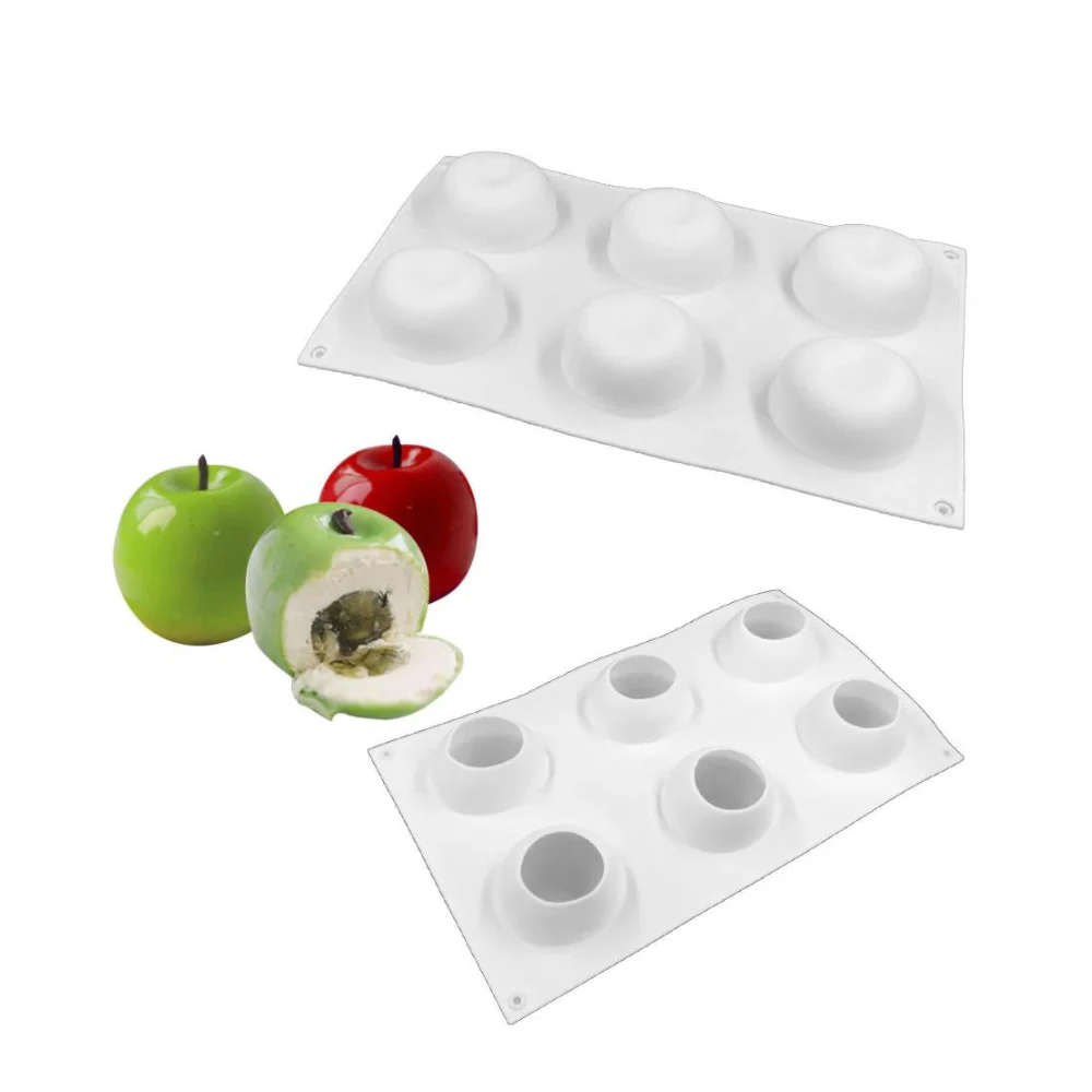 Molde de Silicón 6 Manzanas Grandes en 3D - Imagen 2