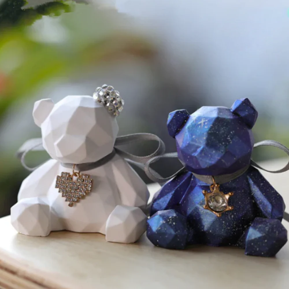 Molde Oso Geométrico 3D para Resina 7 cm - Imagen 2