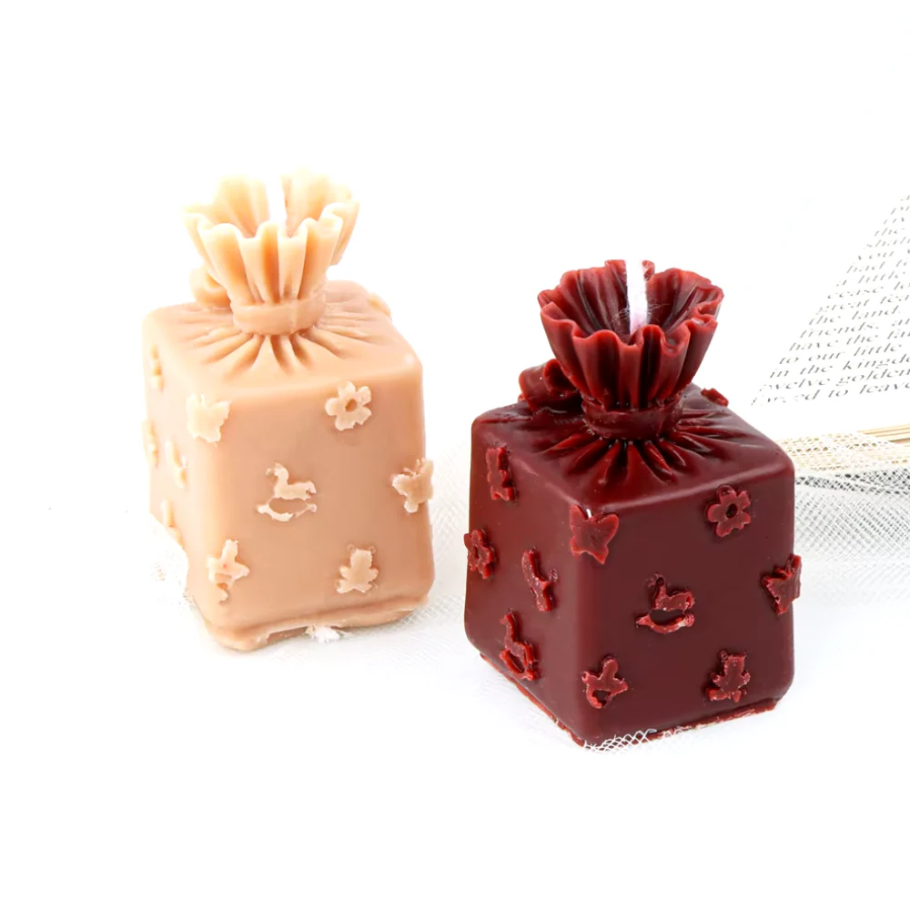 Molde para Vela Caja de Regalo con Moño y Dulces - Imagen 2